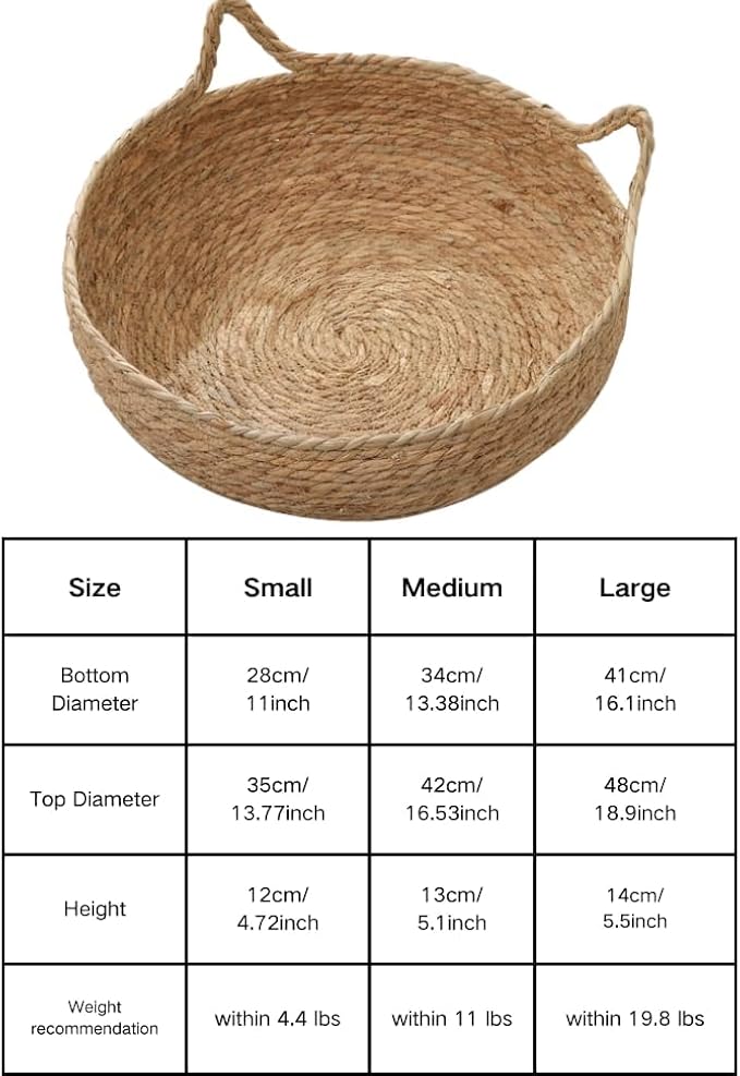 Rattan Woven Beds for Indoor Cats and Small Dogs