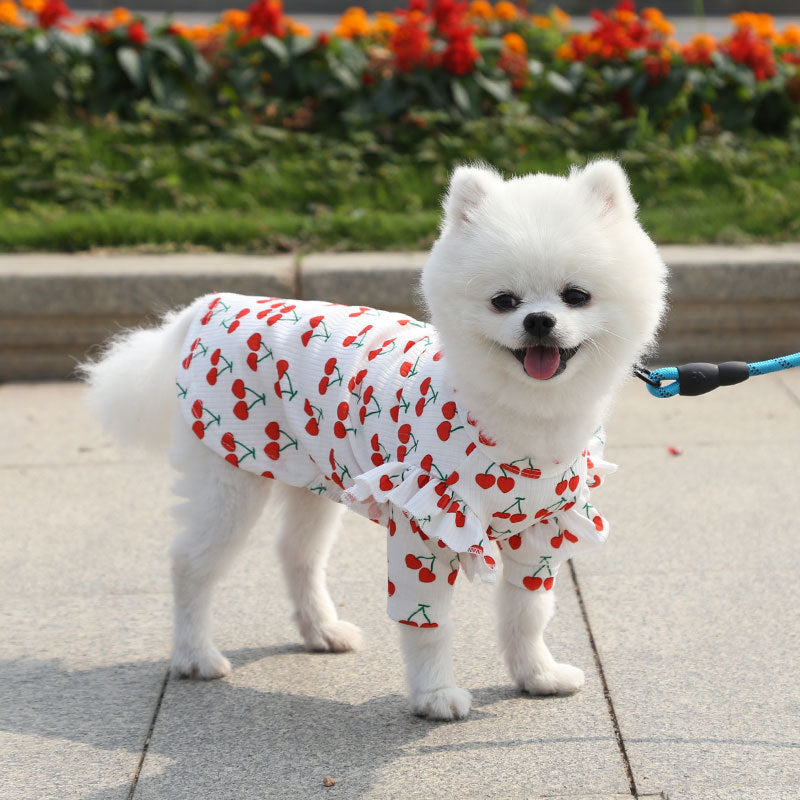 Sweet Cherry Print Blouse Shirt
