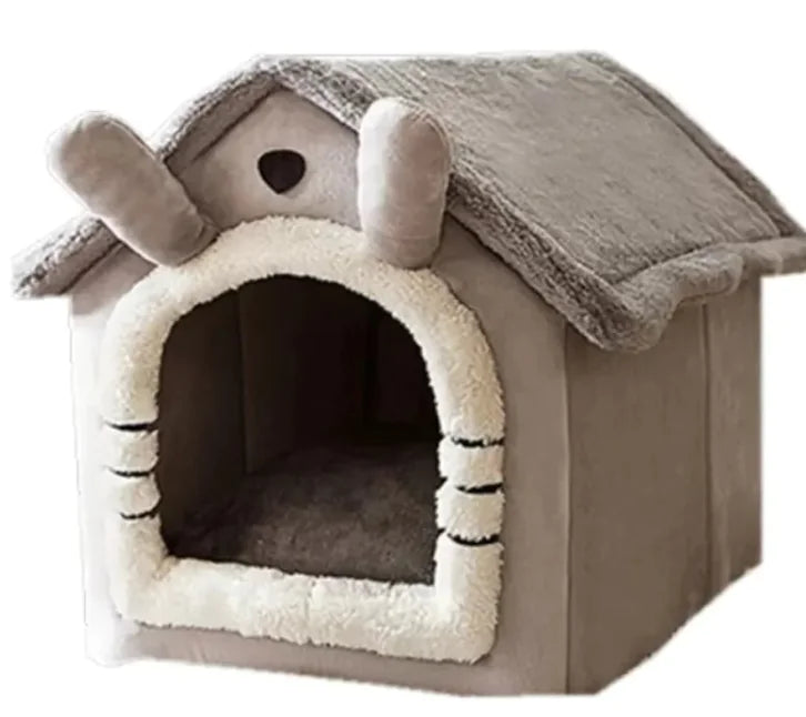 Nest House Plush Winter Bed for Cats & Small Dogs