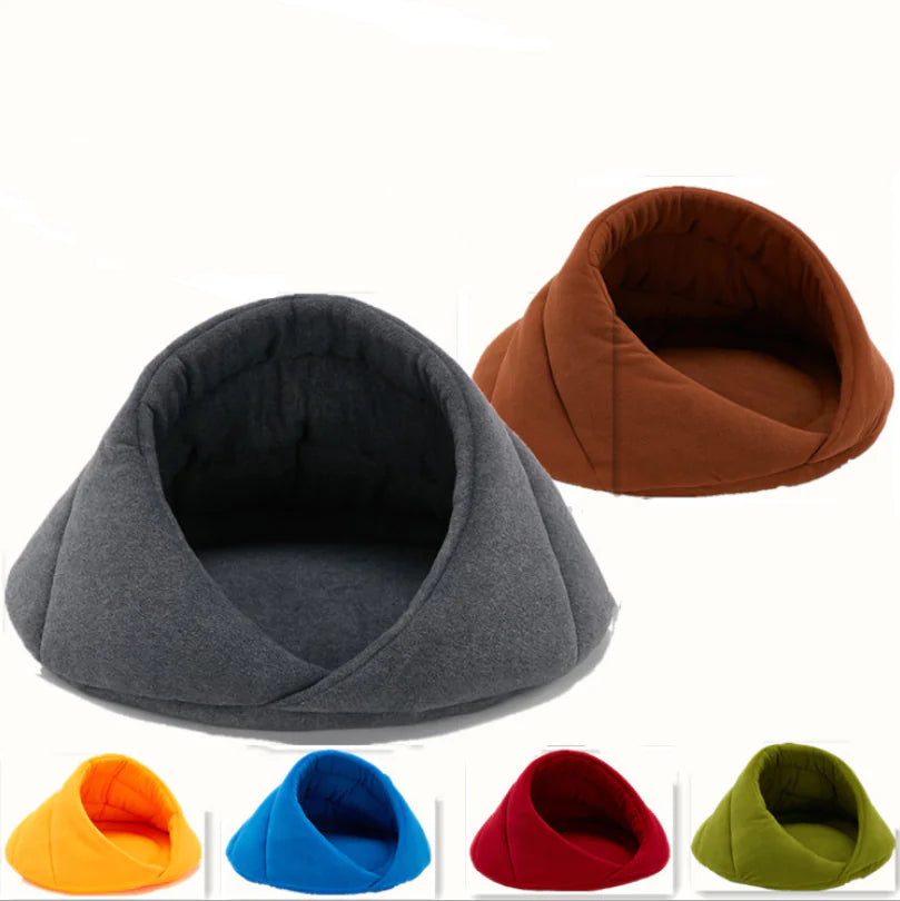 Fleece Pet Nest Bed for Dogs (XS–L, Multiple Colors)
