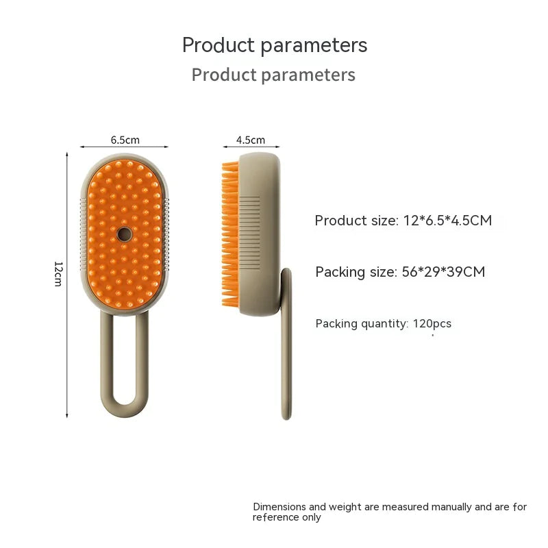3-in-1 Steam & Spray Pet Grooming Brush