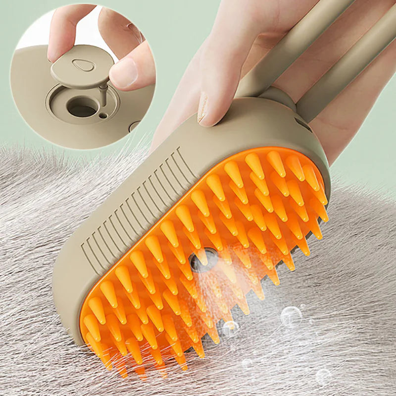 3-in-1 Steam & Spray Pet Grooming Brush