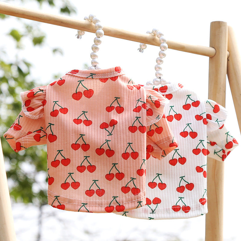 Sweet Cherry Print Blouse Shirt