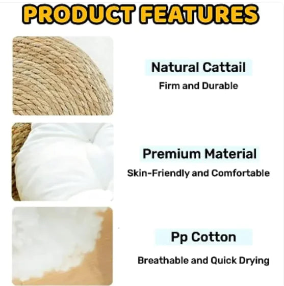 Rattan Woven Beds for Indoor Cats and Small Dogs