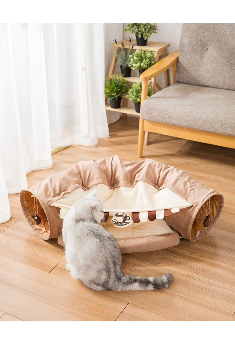 Cat Bed, Tunnel + Nest Combo