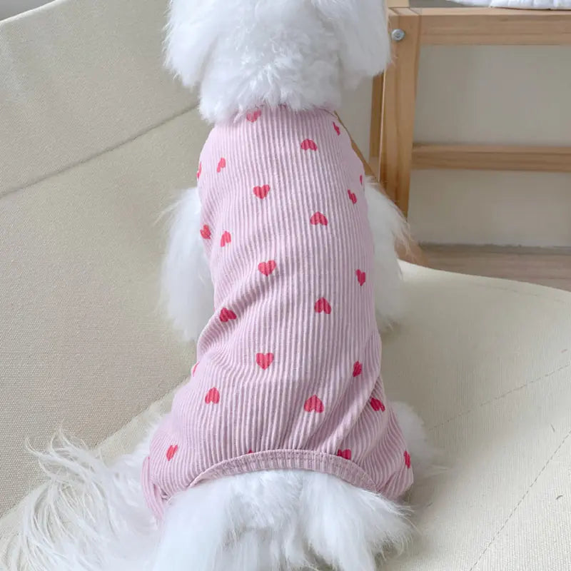 Heart Print Sleeveless Shirt