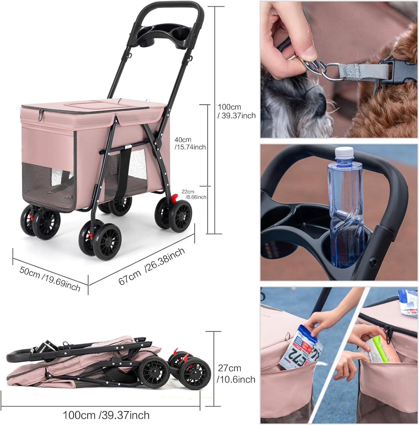 Stroller Travel Folding Pet Carriers