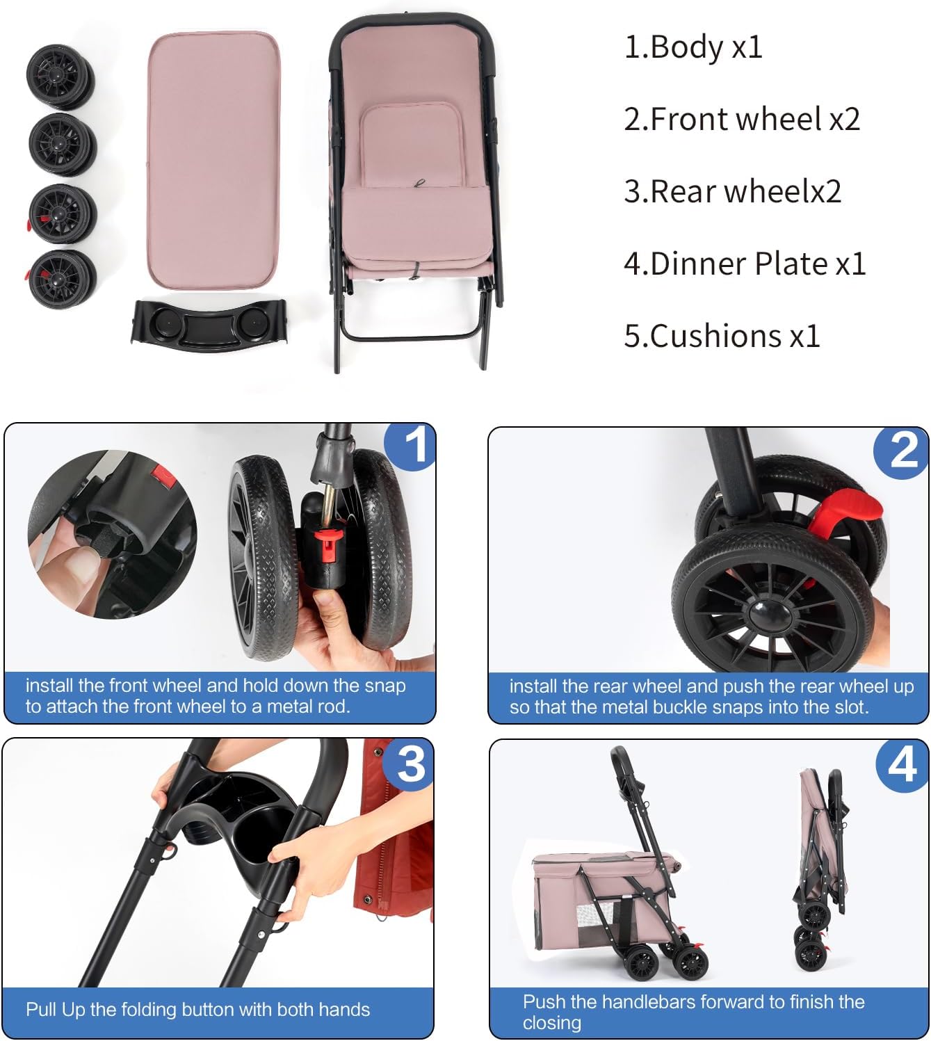 Stroller Travel Folding Pet Carriers