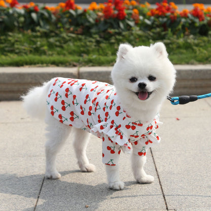Sweet Cherry Print Blouse Shirt
