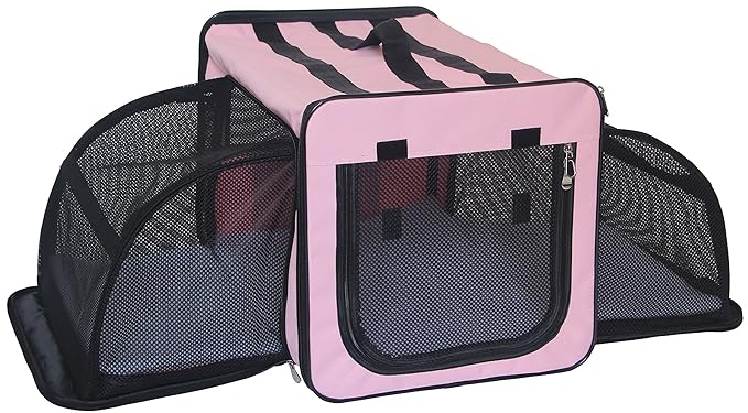 Expandable Folding Carrier Crate for Travel & Home (Airline Approved)