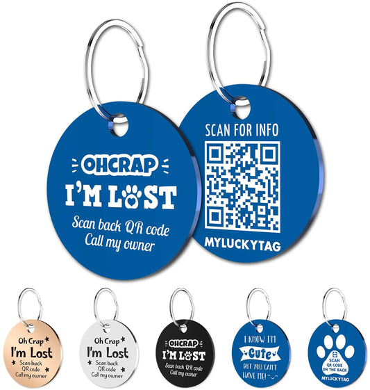 Smart QR Code Pet ID Tag – Personalized & GPS Alert Enabled