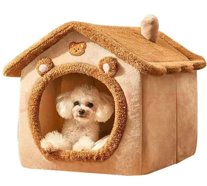 Nest House Plush Winter Bed for Cats & Small Dogs